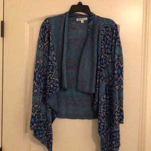 Draped tribal cardigan